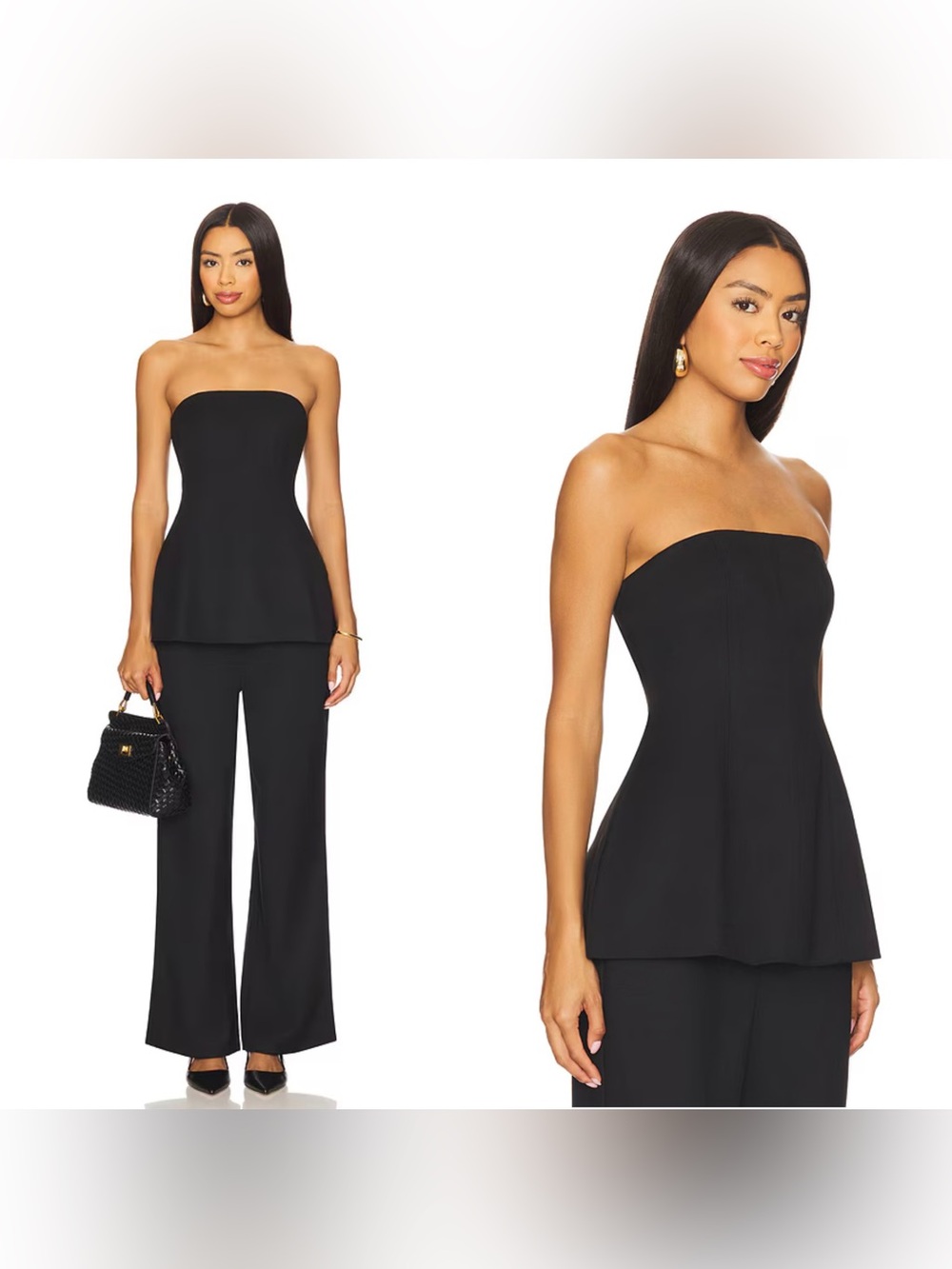 NWT 4th & Reckless Barrow strapless Top in Black